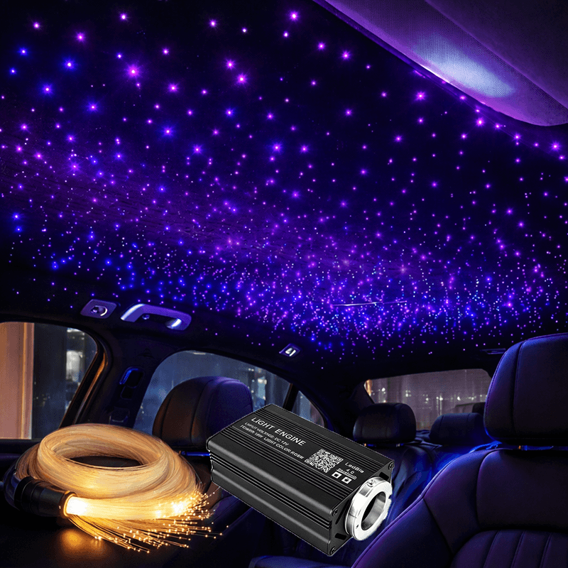 Twinkle 500 Pieces Starlight Headliner Kit for Car, RGB 16W Fiber Optic Lights for Headliner, APP Remote Control