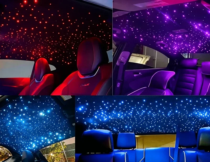 Alternative view of Upgrade Dual Port 32W 800 Piece Starlight Headliner Fiber Optic Kit Remote APP Control for Car Home Ceiling
